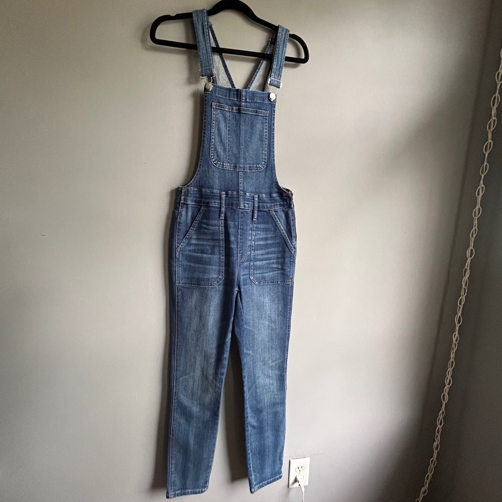 Madewell Skinny Overalls Medium Wash Denim Bib Dungarees Size S G6247